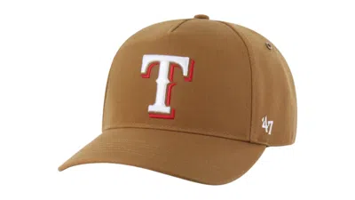 Pre-owned 47 Brand X Carhartt Mlb Texas Rangers Hitch Cap In Brown