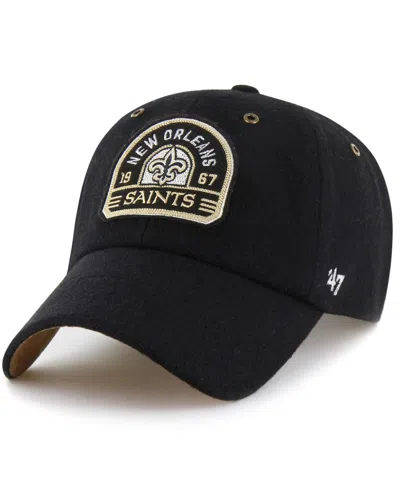 47 Brand Kids' X Stoney Clover Lane Men's And Women's Black New Orleans Saints Field Goal Clean Up Adjustable Hat