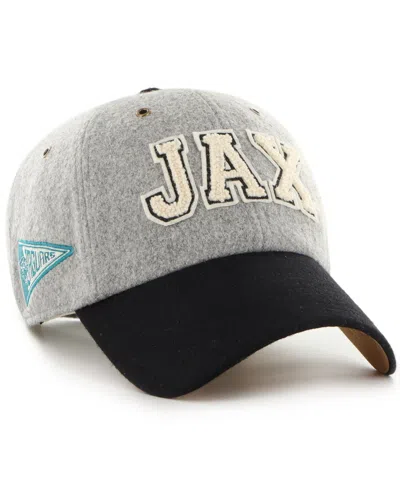 47 Brand X Stoney Clover Lane Men's And Women's Gray/black Jacksonville Jaguars Block Clean Up Adjustable Hat