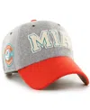 47 Brand X Stoney Clover Lane Men's And Women's Gray/orange Miami Dolphins Block Clean Up Adjustable Hat In Gray,orange
