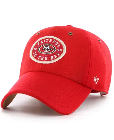 47 Brand X Stoney Clover Lane Men's And Women's Scarlet San Francisco 49ers Field Goal Clean Up Adjustable Ha
