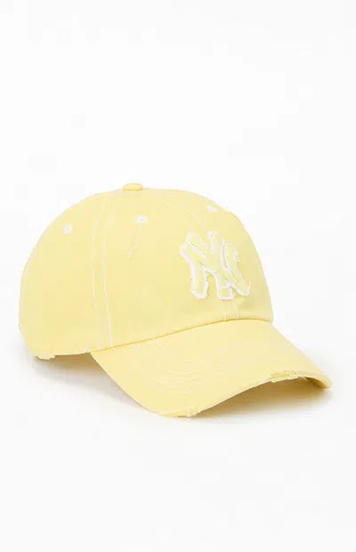 47 Brand Yellow Ny Weathered Strapback Hat