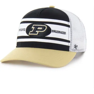 47 Brand Kids' Youth '47 Black/gold Purdue Boilermakers Super Stripe Hitch Adjustable Trucker Hat In Multi
