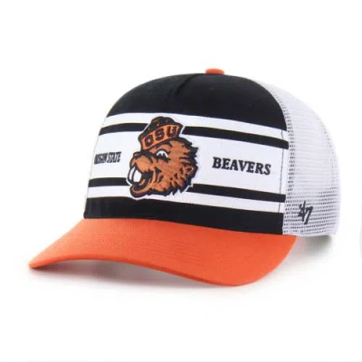 47 Brand Kids' Youth '47 Black/orange Oregon State Beavers Super Stripe Hitch Adjustable Trucker Hat