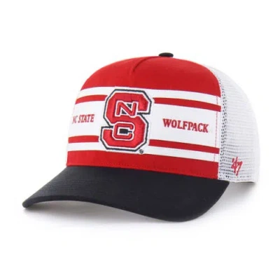 47 Brand Kids' Youth '47 Red/black Nc State Wolfpack Super Stripe Hitch Adjustable Trucker Hat
