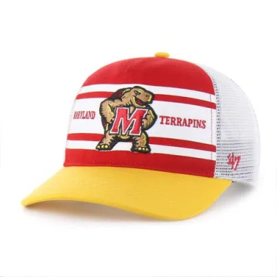 47 Brand Kids' Youth '47 Red/gold Maryland Terrapins Super Stripe Hitch Adjustable Trucker Hat In Multi