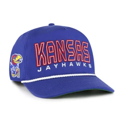 47 Brand Kids' Youth '47 Royal Kansas Jayhawks Byline Hitch Adjustable Hat In Blue