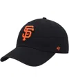 47 Brand Youth Boys And Girls ' Black San Francisco Giants Clean Up Adjustable Hat In Black