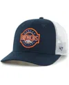 47 Brand Youth Boys And Girls ' Navy, White Denver Broncos Scramble Adjustable Trucker Hat In Navy,white