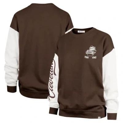 47 Brand '47  Brown Cleveland Browns Double Header Rise Andie Pullover Sweatshirt