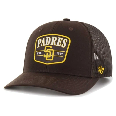 47 ' Brown San Diego Padres Squad Trucker Adjustable Hat