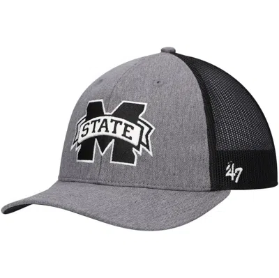 47 ' Charcoal Mississippi State Bulldogs Carbon Trucker Adjustable Hat In Gray