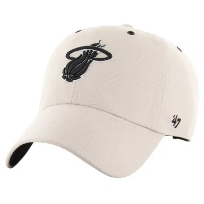 47 ' Cream Miami Heat Lunar Clean Up Adjustable Hat