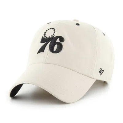47 ' Cream Philadelphia 76ers Lunar Clean Up Adjustable Hat