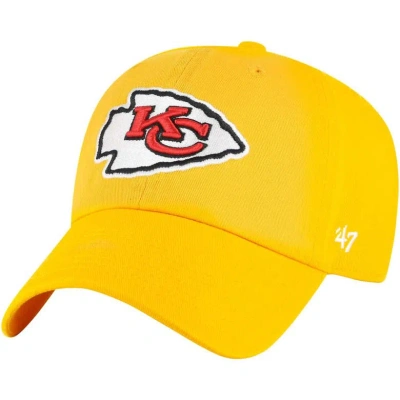 47 ' Gold Kansas City Chiefs Secondary Clean Up Adjustable Hat In Yellow