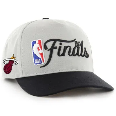 47 '  Gray/ Black Miami Heat 2023 Nba Finals Side Logo Two-tone Hitch Adjustable Hat