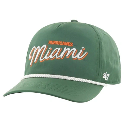 47 ' Green Miami Hurricanes Fairway Hitch Adjustable Hat