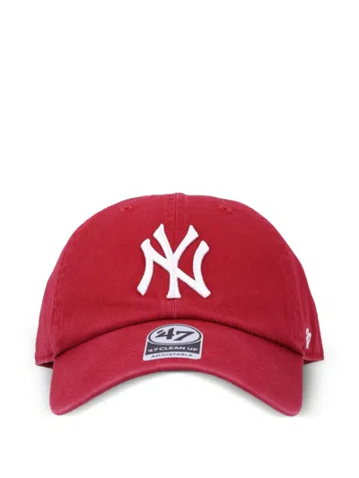 47 Hat Clean Up Ny Yankees Logo Cap Hat In Red