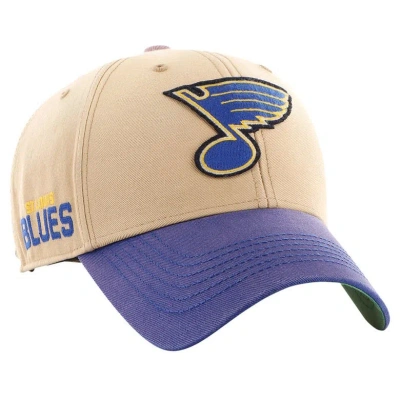 47 ' Khaki/blue St. Louis Blues Dusted Sedgwick Mvp Adjustable Hat In Neutral