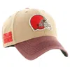 47 '47 KHAKI/BROWN CLEVELAND BROWNS DUSTED SEDGWICK MVP ADJUSTABLE HAT