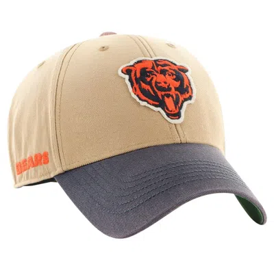 47 ' Khaki/navy Chicago Bears Dusted Sedgwick Mvp Adjustable Hat In Black