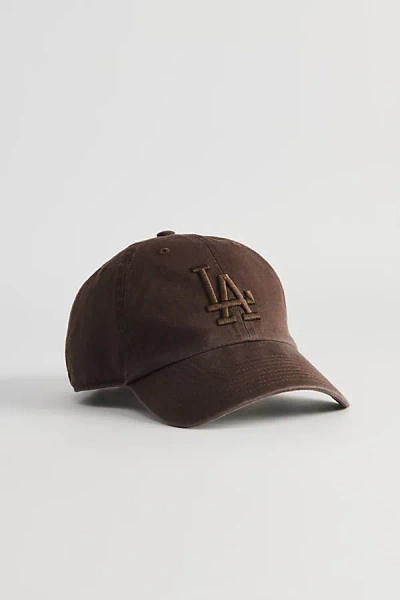 47 Brand Mlb Los Angeles Dodgers Clean Up Hat In Brown At Urban Outfitters