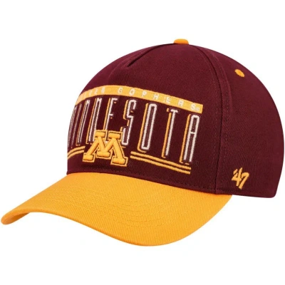 47 ' Maroon Minnesota Golden Gophers Double Header Hitch Adjustable Hat In Brown