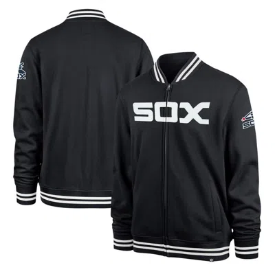 47 ' Navy Chicago White Sox Wax Pack Pro Camden Full-zip Track Jacket In Black