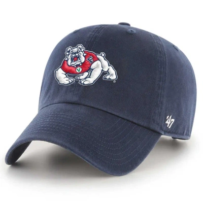 47 ' Navy Fresno State Bulldogs Clean Up Adjustable Hat In Blue