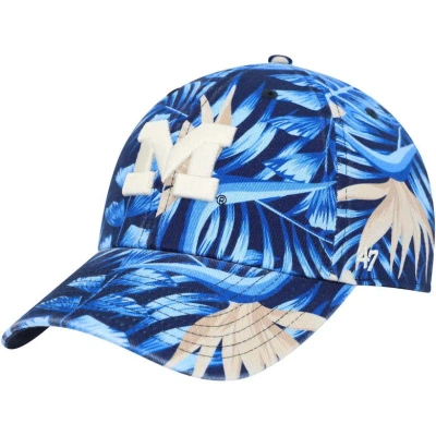 47 ' Navy Michigan Wolverines Tropicalia Clean Up Adjustable Hat In Blue