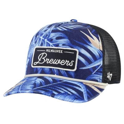 47 ' Navy Milwaukee Brewers Tropicalia Trucker Hitch Adjustable Hat In Blue