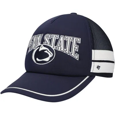 47 ' Navy Penn State Nittany Lions Sideband Trucker Adjustable Hat In Blue