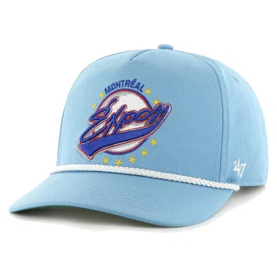 47 ' Powder Blue Montreal Expos Cooperstown Collection Wax Pack Premier Hitch Adjustable Hat In Gray