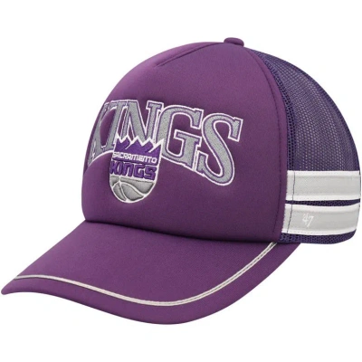 47 ' Purple Sacramento Kings Sidebrand Stripes Trucker Adjustable Hat