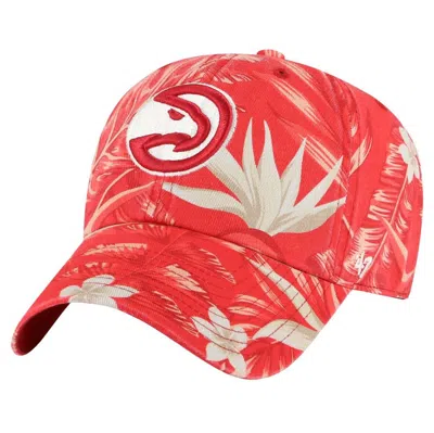 47 ' Red Atlanta Hawks Tropicalia Floral Clean Up Adjustable Hat