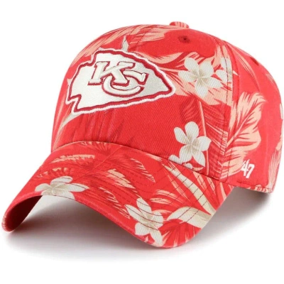 47 ' Red Kansas City Chiefs Tropicalia Clean Up Adjustable Hat