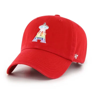 47 '  Red Los Angeles Angels Team Pride Clean Up Adjustable Hat
