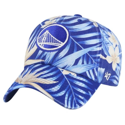 47 ' Royal Golden State Warriors Tropicalia Floral Clean Up Adjustable Hat In Blue