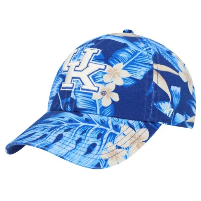 47 ' Royal Kentucky Wildcats Tropicalia Clean Up Adjustable Hat In Blue