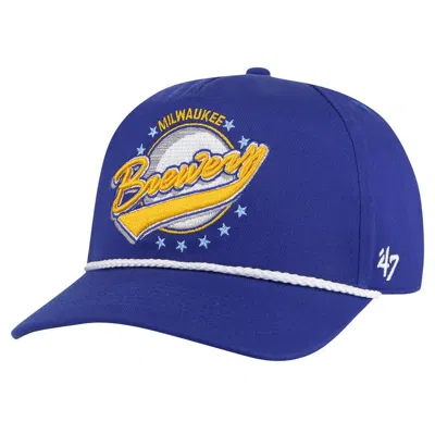 47 ' Royal Milwaukee Brewers Wax Pack Collection Premier Hitch Adjustable Hat In Blue