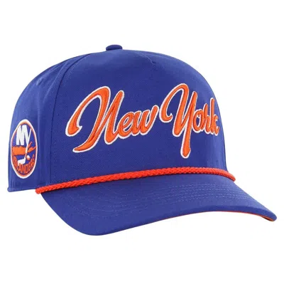 47 ' Royal New York Islanders Overhand Logo Side Patch Hitch Adjustable Hat In Blue
