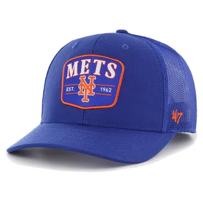 47 ' Royal New York Mets Squad Trucker Adjustable Hat In Blue