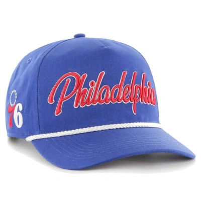 47 '  Royal Philadelphia 76ers Overhand Logo Hitch Adjustable Hat In Blue