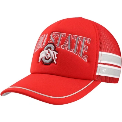 47 ' Scarlet Ohio State Buckeyes Sideband Trucker Adjustable Hat In Red
