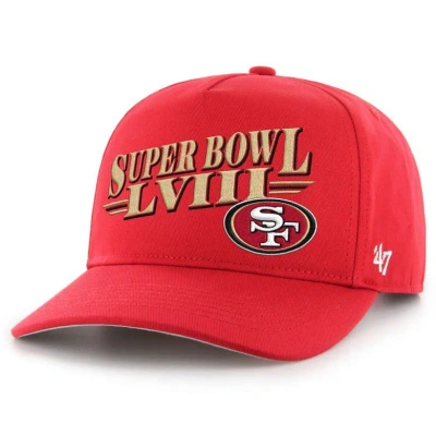 47 '  Scarlet San Francisco 49ers Super Bowl Lviii Hitch Adjustable Hat In Red