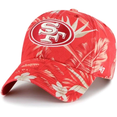47 ' Scarlet San Francisco 49ers Tropicalia Clean Up Adjustable Hat In Red