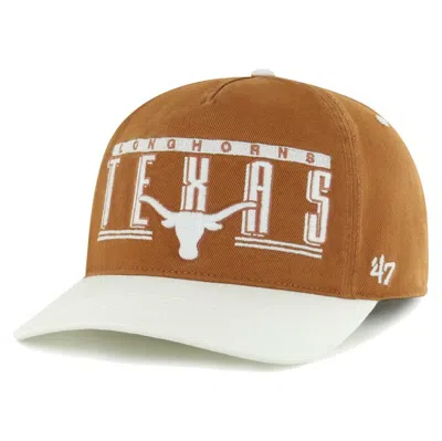 47 ' Texas Orange Texas Longhorns Double Header Hitch Adjustable Hat In Metallic