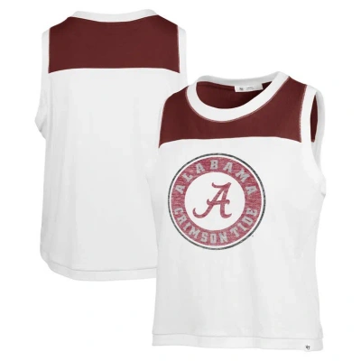 47 Brand '47 White Alabama Crimson Tide Premier Zoey Waist Length Tank Top