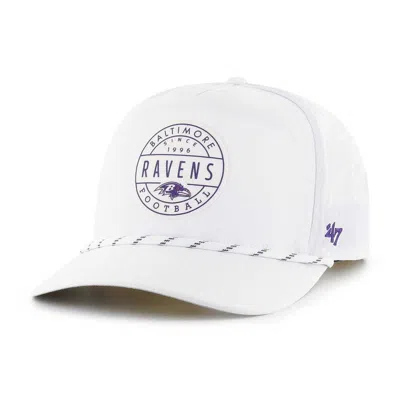 47 ' White Baltimore Ravens Surburbia Hitch Adjustable Hat