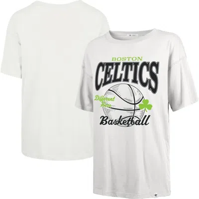 47 Brand '47  White Boston Celtics City Edition Down Court Sadie T-shirt